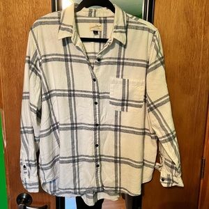 White and blue flannel!